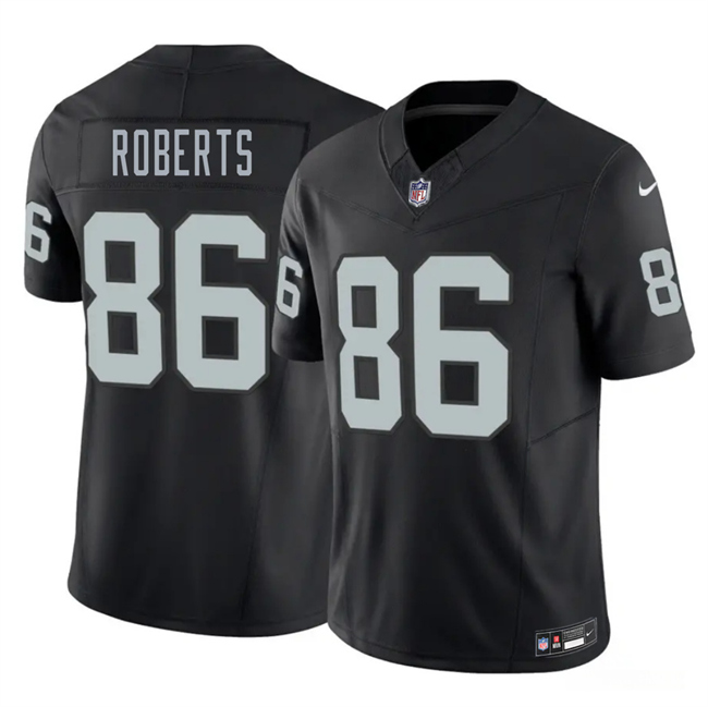 Men's Las Vegas Raiders #86 Chase Roberts Black 2026 Draft F.U.S.E. Vapor Untouchable Limited Stitched Football Jersey