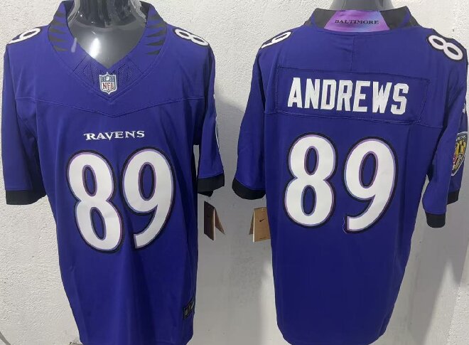 Men's Baltimore Ravens #89 Mark Andrews Purple 2026 F.U.S.E. Stitched Vapor Limited Football Jersey