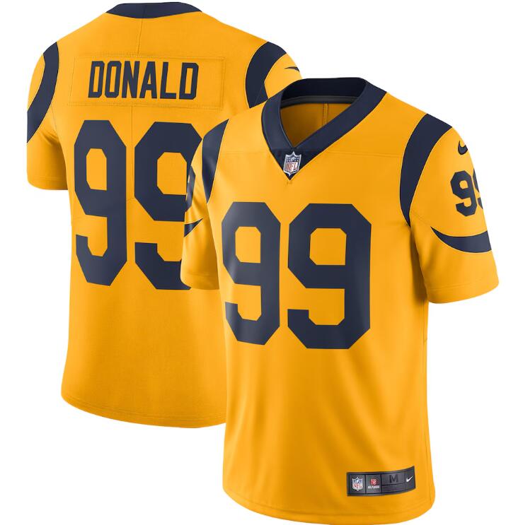 Men's Los Angeles Rams Active Player Custom Gold 2025 Color Rush Limited Stitched Football Jersey