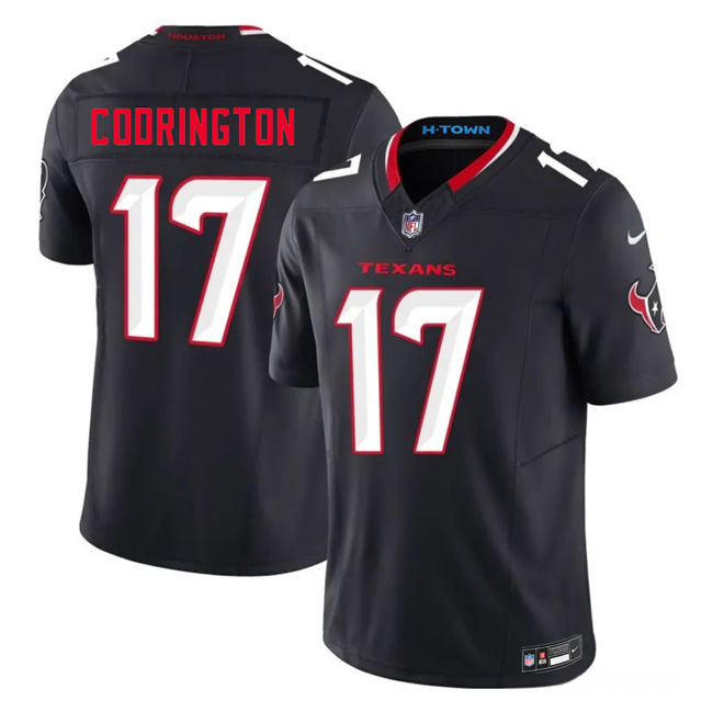 Men's Houston Texans #17 Brandon Codrington Navy 2nd Alternate 2026 F.U.S.E. Vapor Limited Stitched Football Jersey