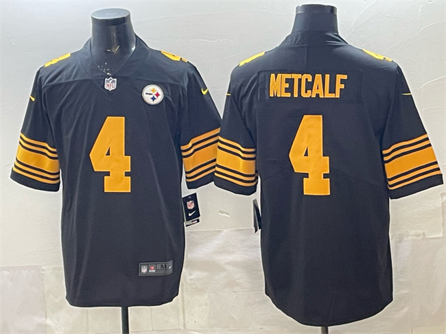 Men's Pisttburgn Steelers #4 DK Metcalf Black Color Rush Vapor Untouchable Limited Stitched Football Jersey