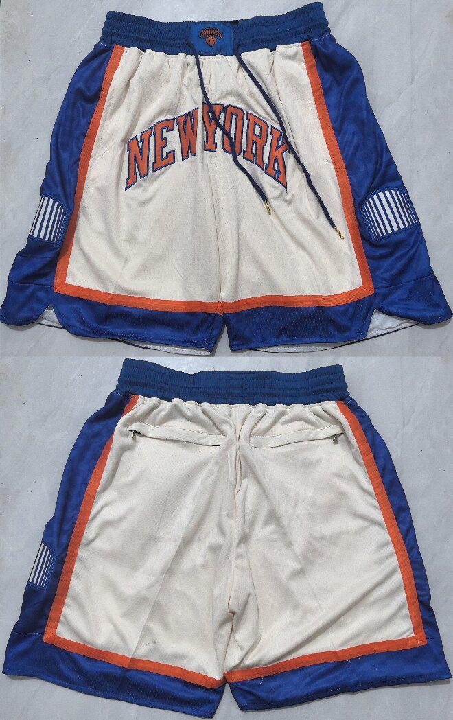 Men's New Yok Knicks Cream2026 Shorts (Run Small)