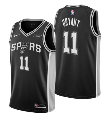 Men's San Antonio Spurs #11 Carter Bryant Black Icon Edition Stitched Basketball Jersey